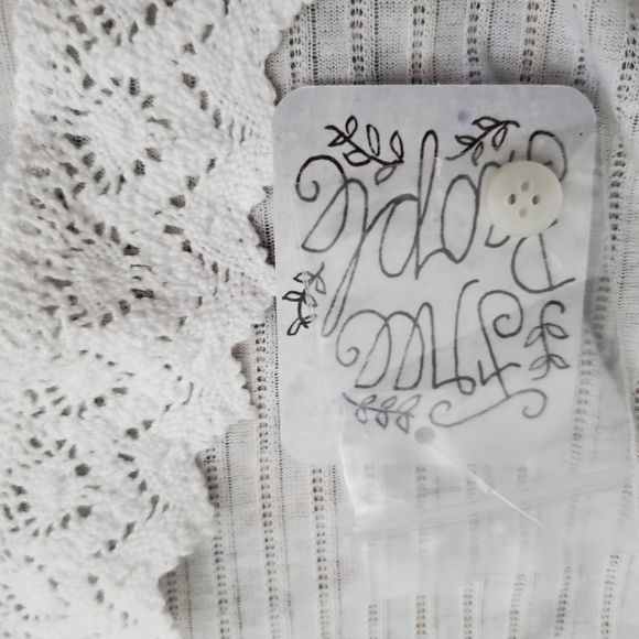 Free People White / Blanc long sleeve top size M. - Picture 12 of 12